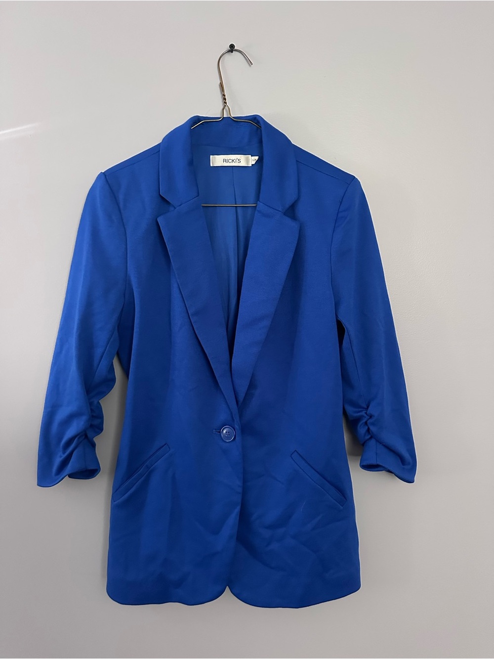 Ricki's Royal Blue Women's Single-Button Blazer 3/4 sleeve